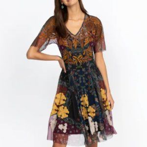 Boho Johnny Was Jovie Mesh Dress Medium M